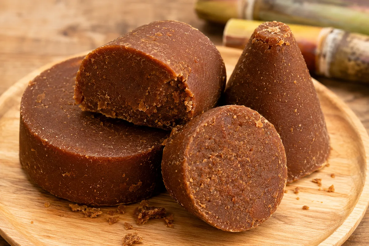 Blocks of dark, unrefined chancaca sugar