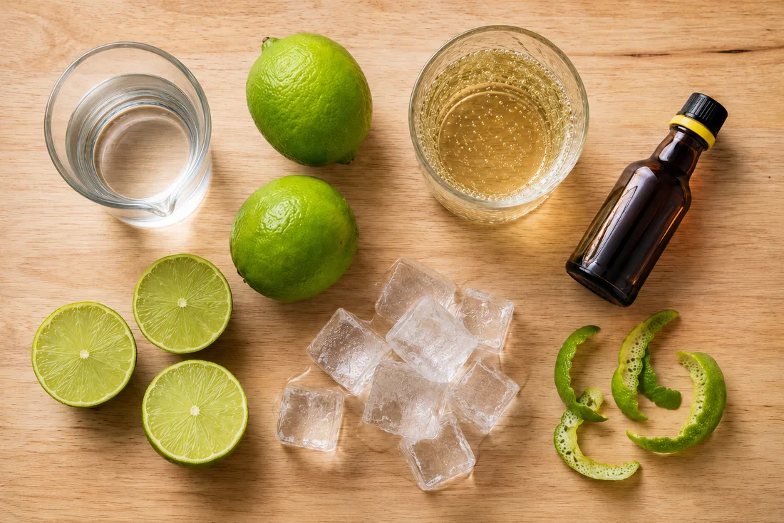 Ingredients for chilcano de pisco