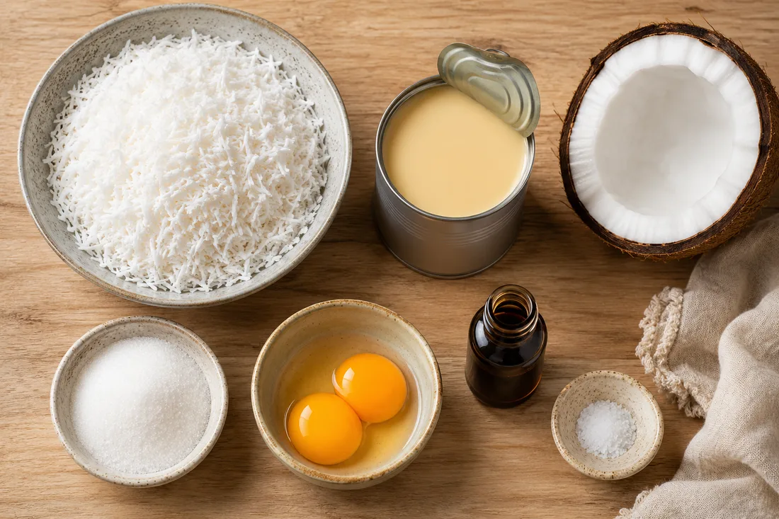 Ingredients for cocada