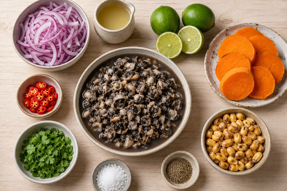 Ingredients for conchas negras