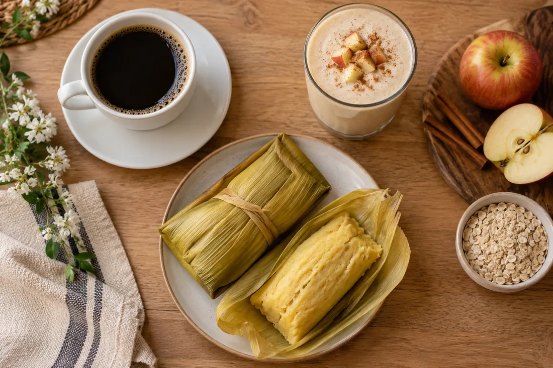 Ingredients for a Peruvian breakfast table