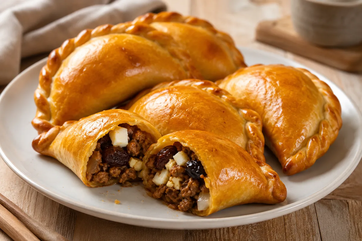 Golden baked empanadas peruanas