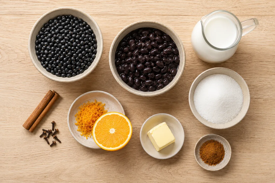 Ingredients for frejol colado